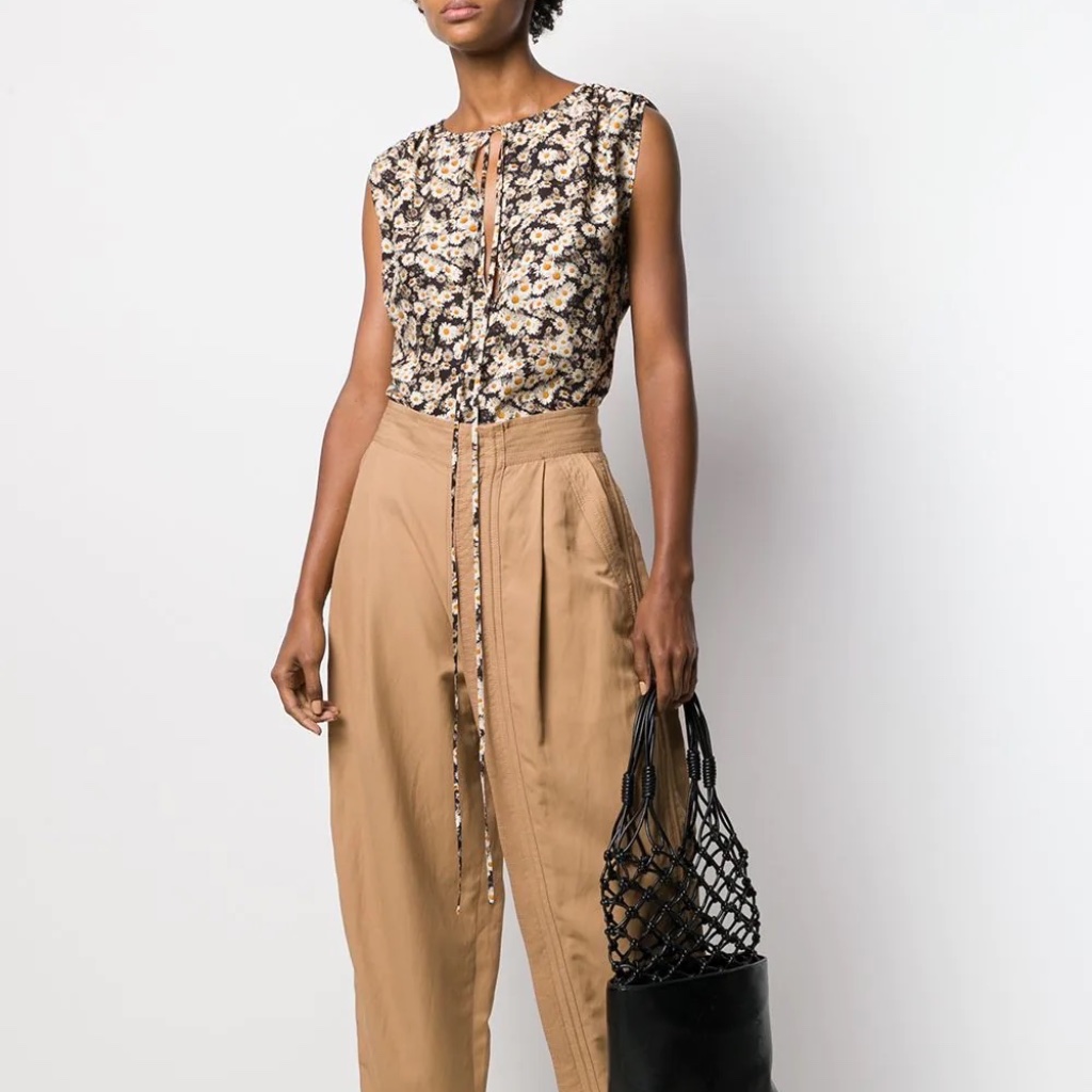 Stella Mccartney Daisy Silk Print Top